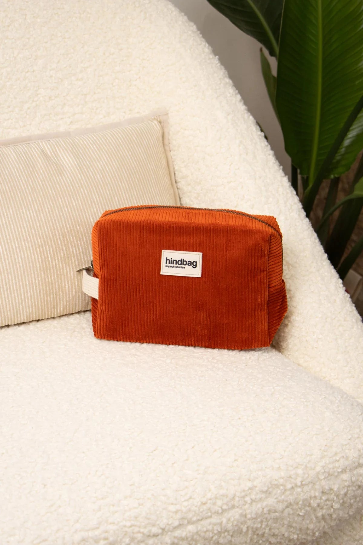 Trousse de toilette Leon - Velours brique