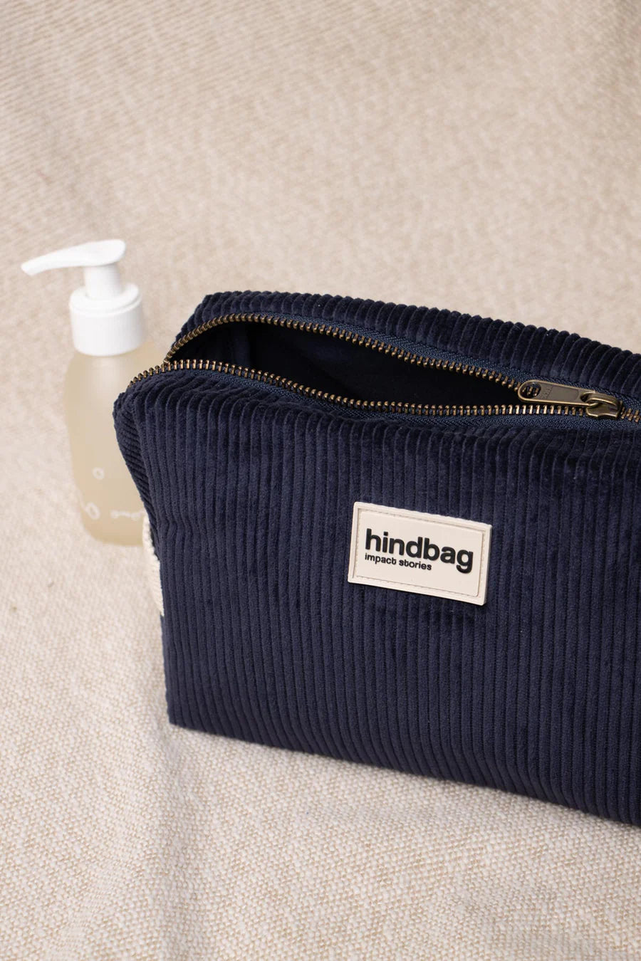 Trousse de toilette Leon - Velours marine — Hindbag , Lyon