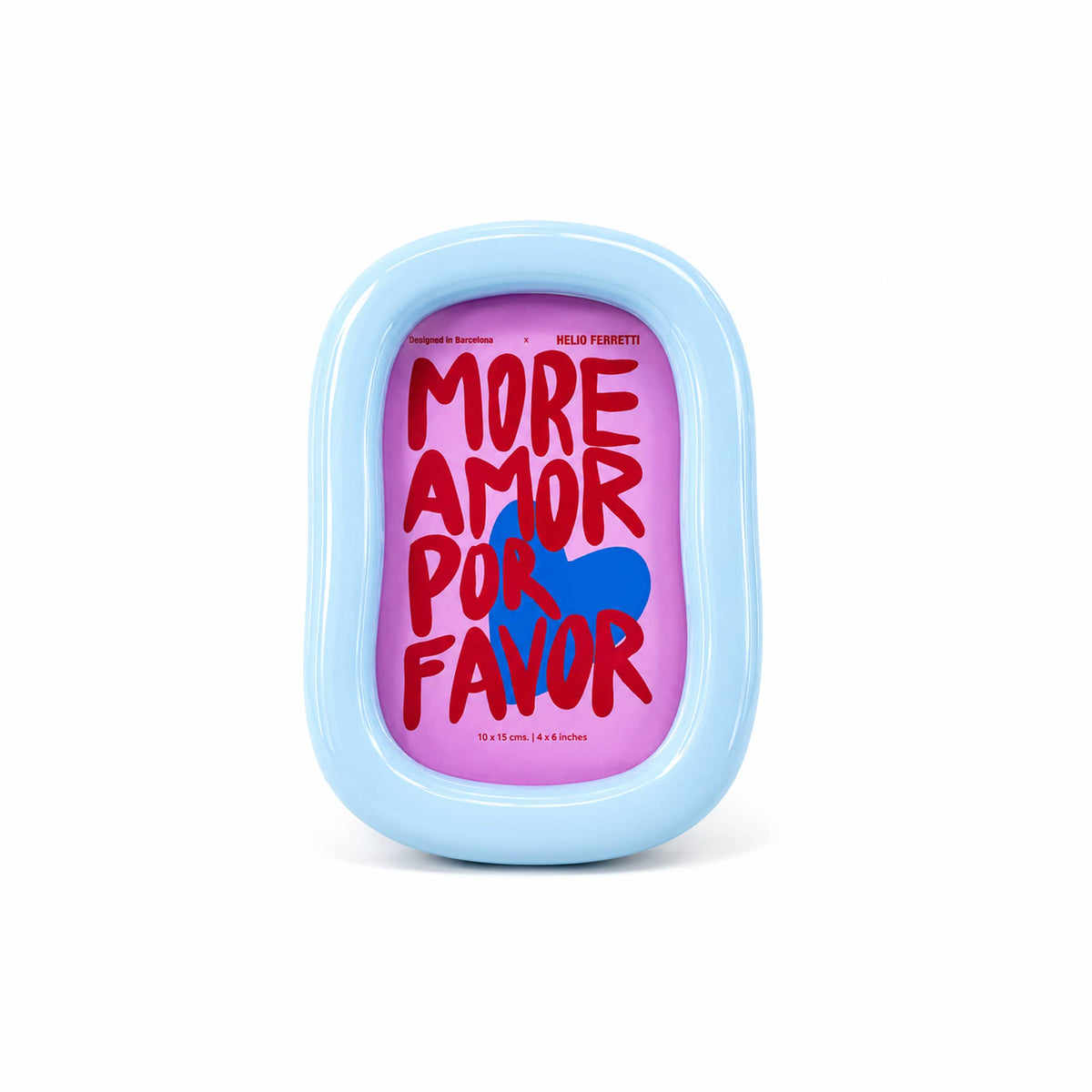 Cadre photo bleu clair - More amor