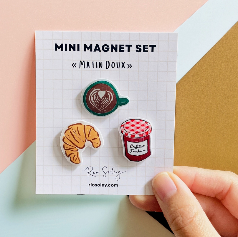 Lot de 3 aimants - Matin doux