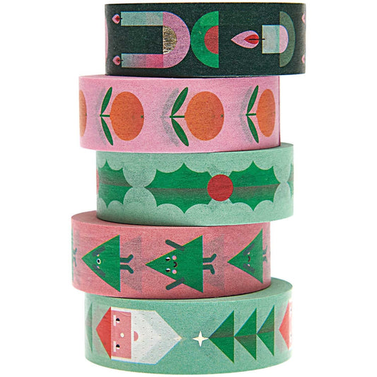 Set de 5 masking tape - Merry christmas