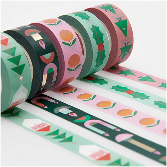 Set de 5 masking tape - Merry christmas