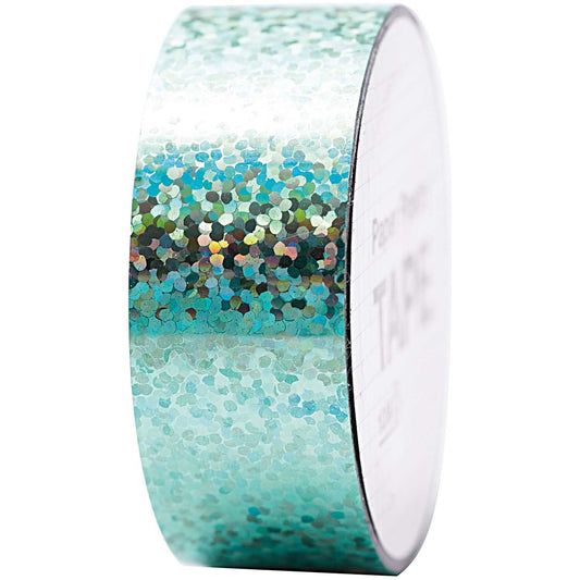 Masking tape holographique turquoise