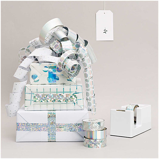 Masking tape Cristal argenté