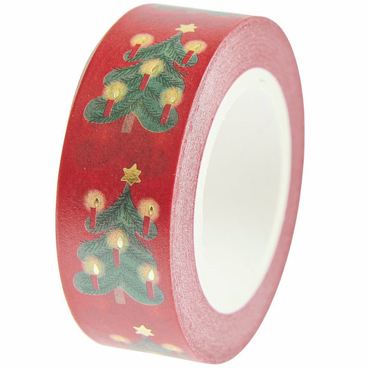 Masking tape sapins de Noël - Rouge