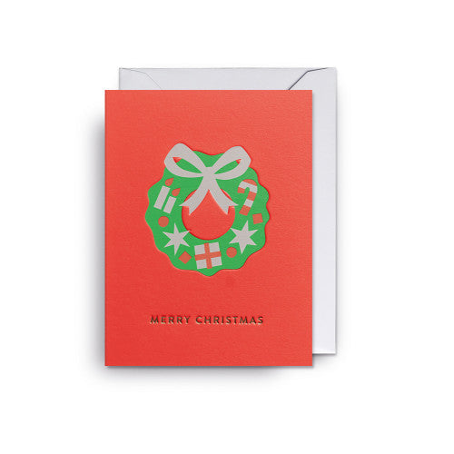 Mini carte de Noël - Festive wreath X-mas - Ryan Chapman