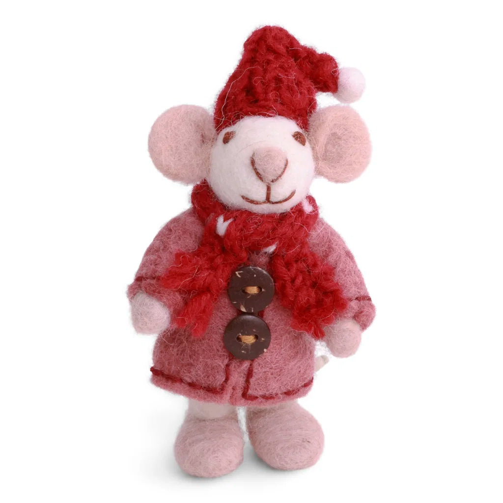 Mini souris blanche avec manteau