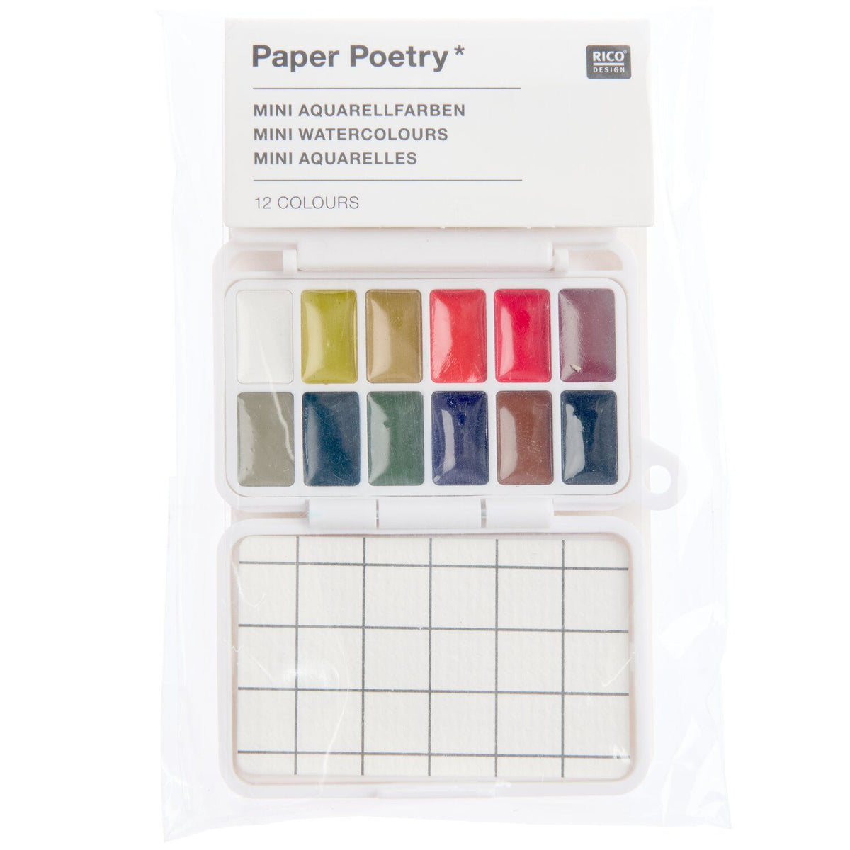 Mini boîte de couleurs aquarelles - Classique