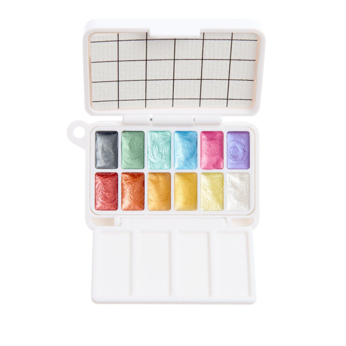Mini boîte de couleurs aquarelles - Métalliques