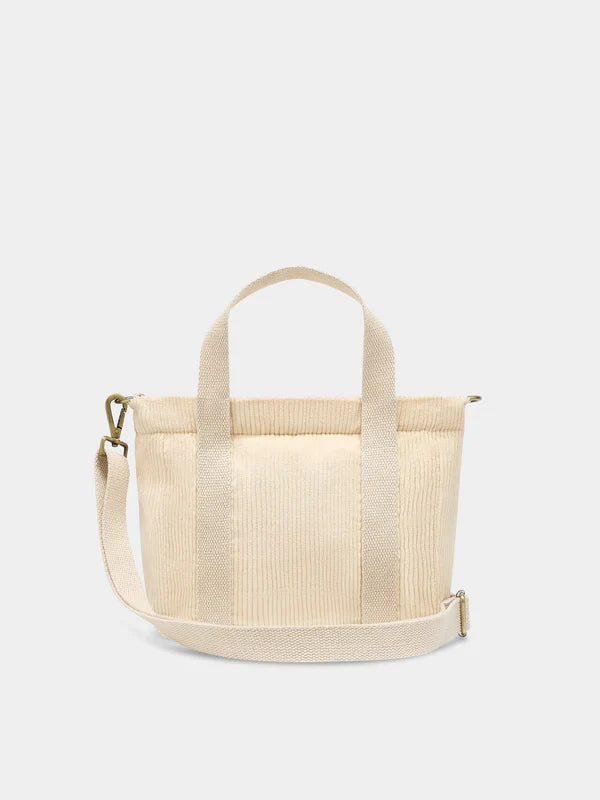 Mini cabas Louise - Velours crème