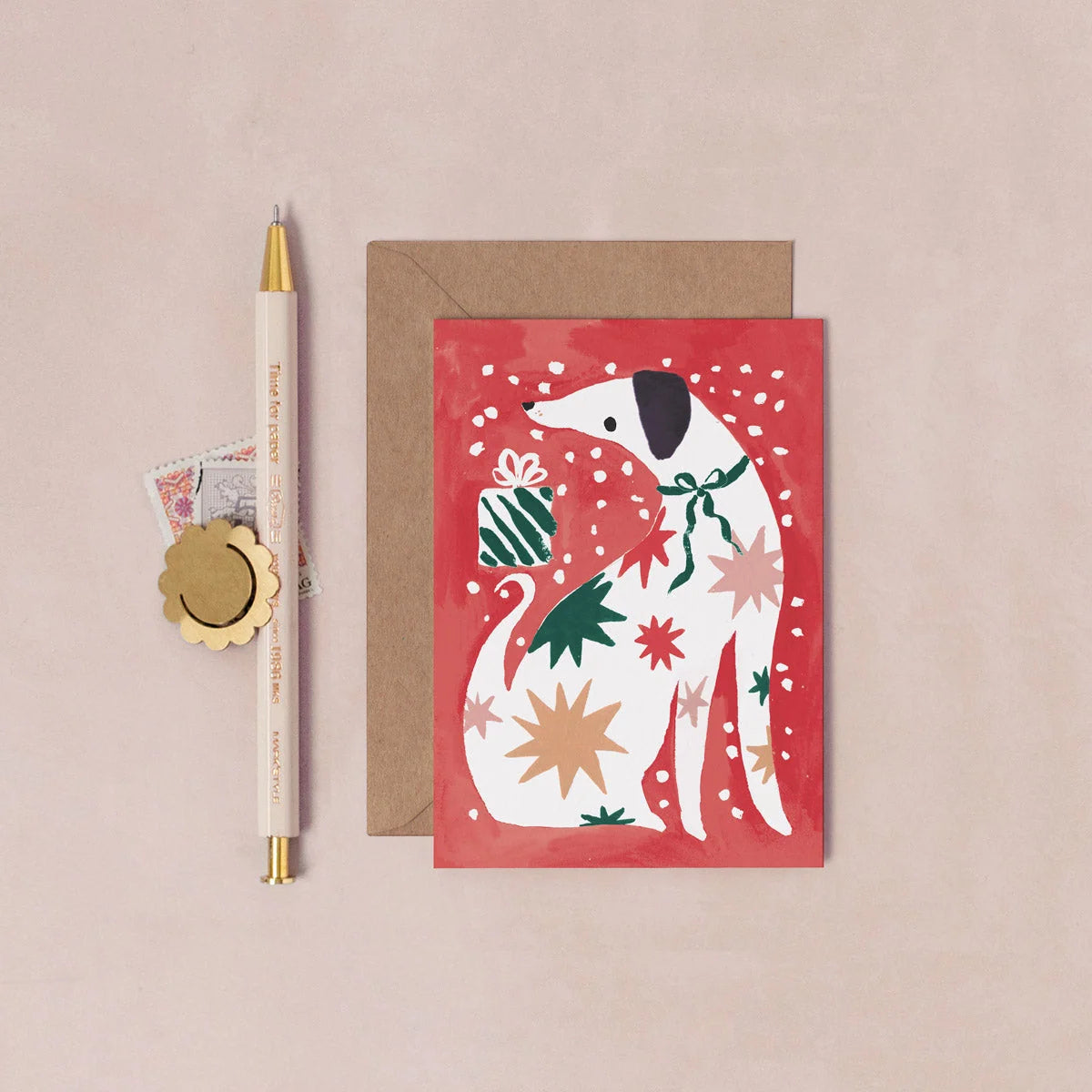 Mini carte - Dog christmas