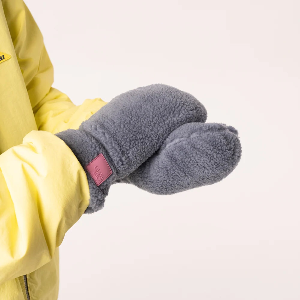 Moufles sherpa en polaire - Bleu