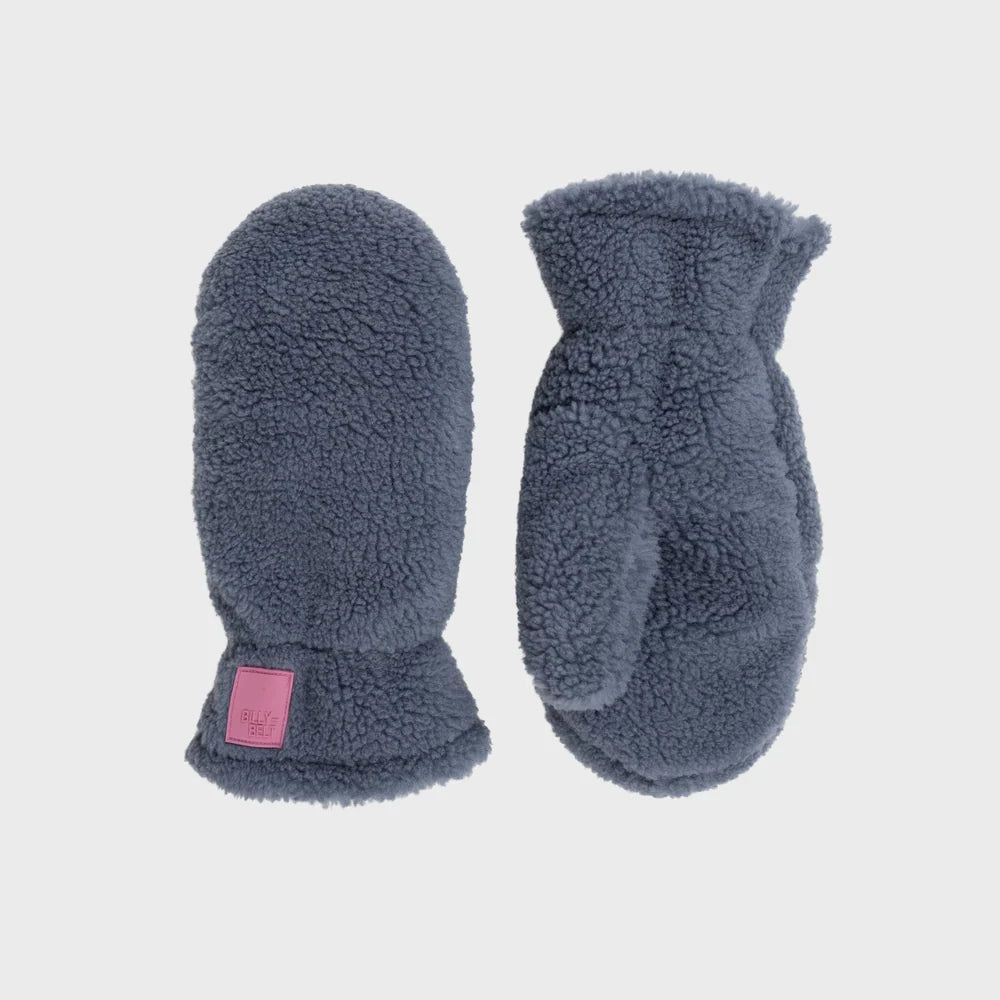Moufles sherpa en polaire - Bleu