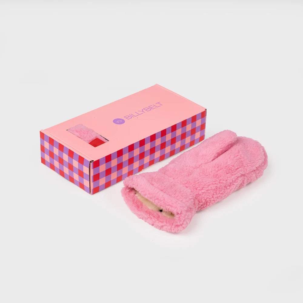 Moufles sherpa en polaire - Rose
