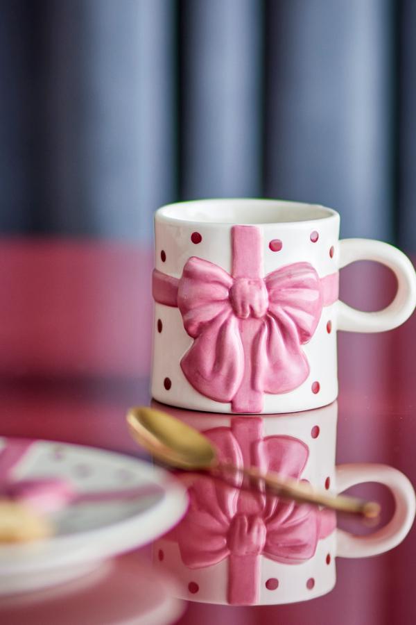 Mug Bowie de Noël - rose