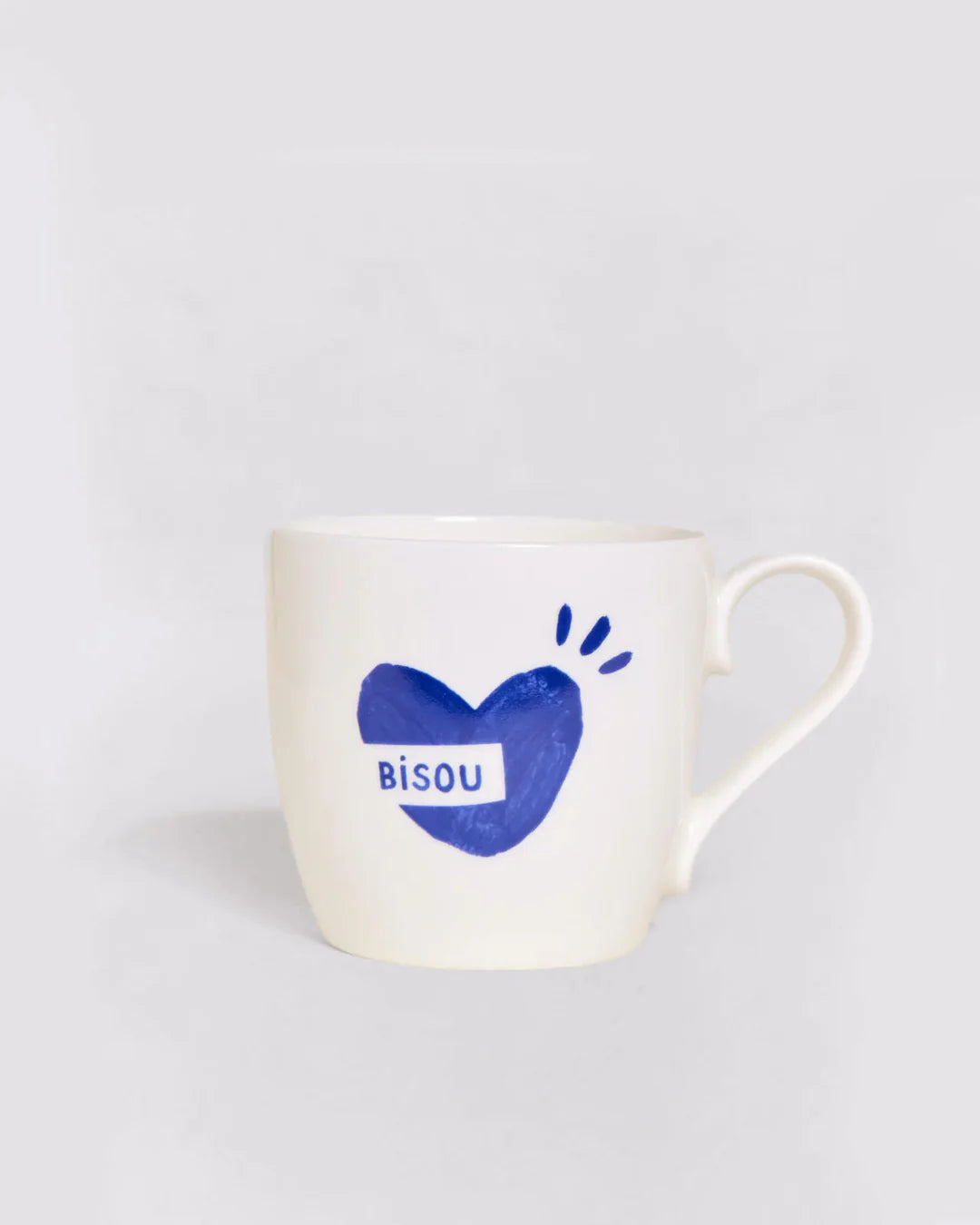 Mug coeur Bisou - Bleu