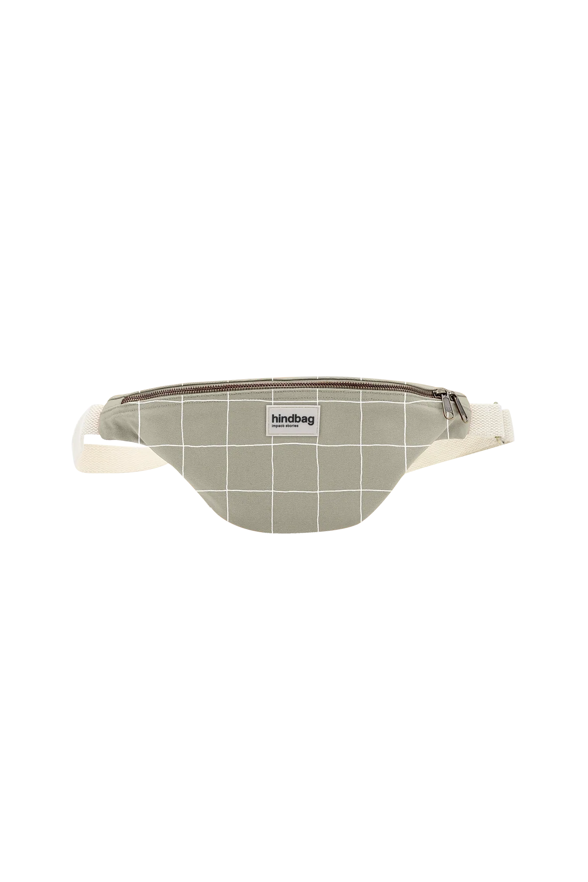 Sac banane Olivia - Carreaux vert argile/blanc — Hindbag , Lyon