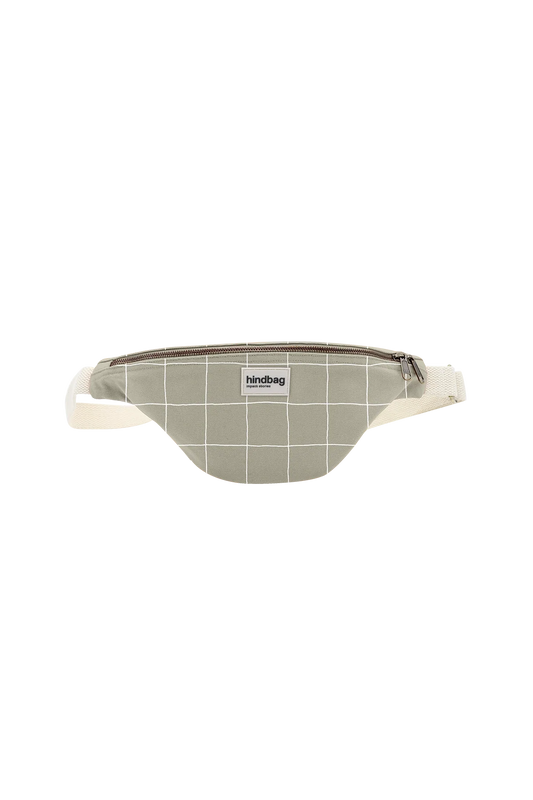 Sac banane Olivia - Carreaux vert argile/blanc — Hindbag , Lyon