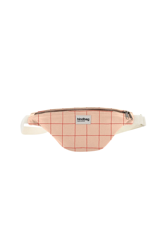Sac banane Olivia - Carreaux rose/rouge — Hindbag , Lyon