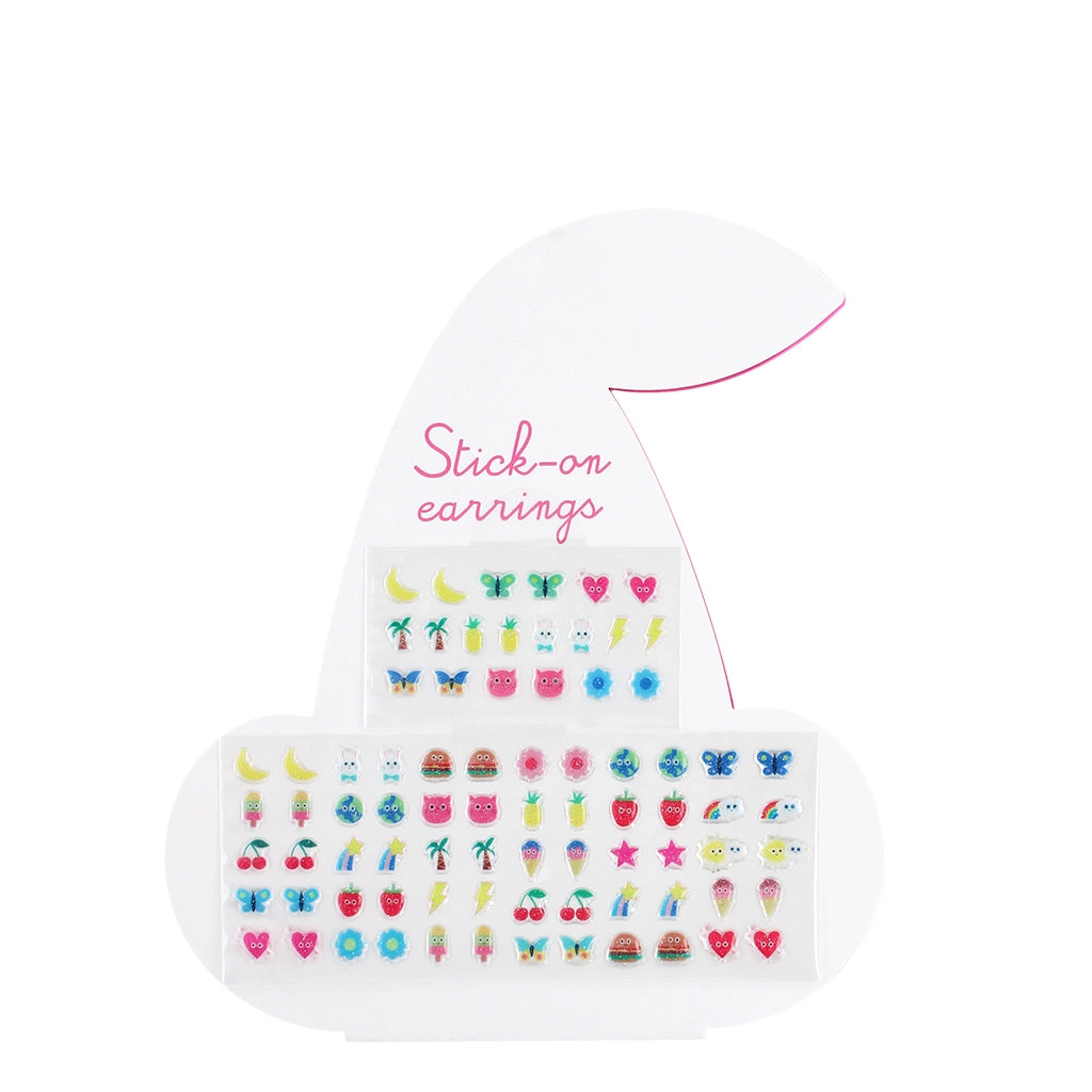 Boucles d'oreilles autocollantes - Cerises