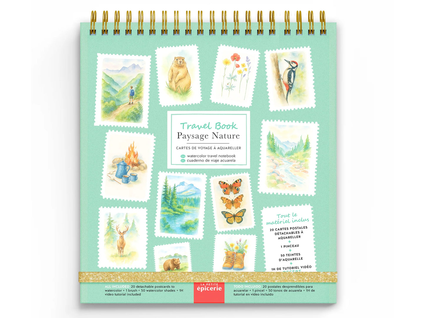 Carnet aquarelle travel book - Paysage nature