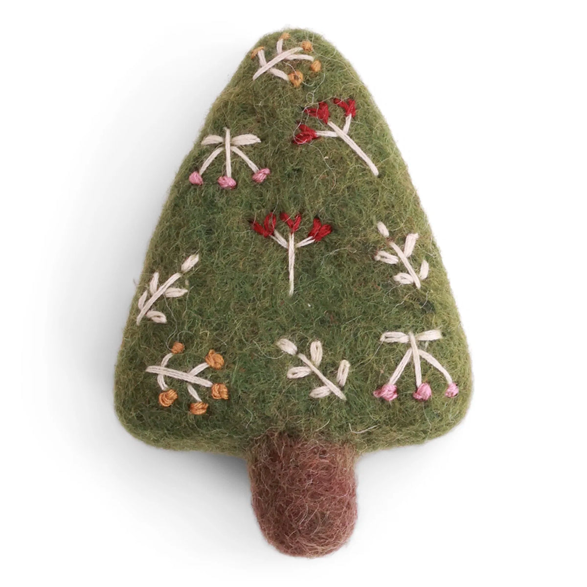 Petit sapin de Noël avec broderies