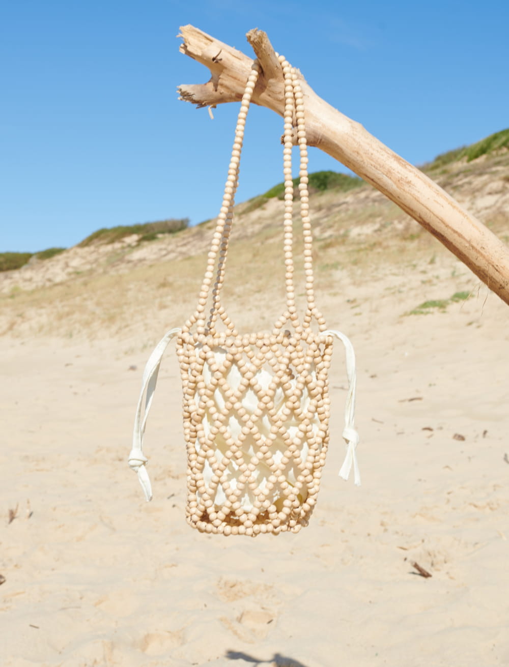 Sac Pepita en perles en bois