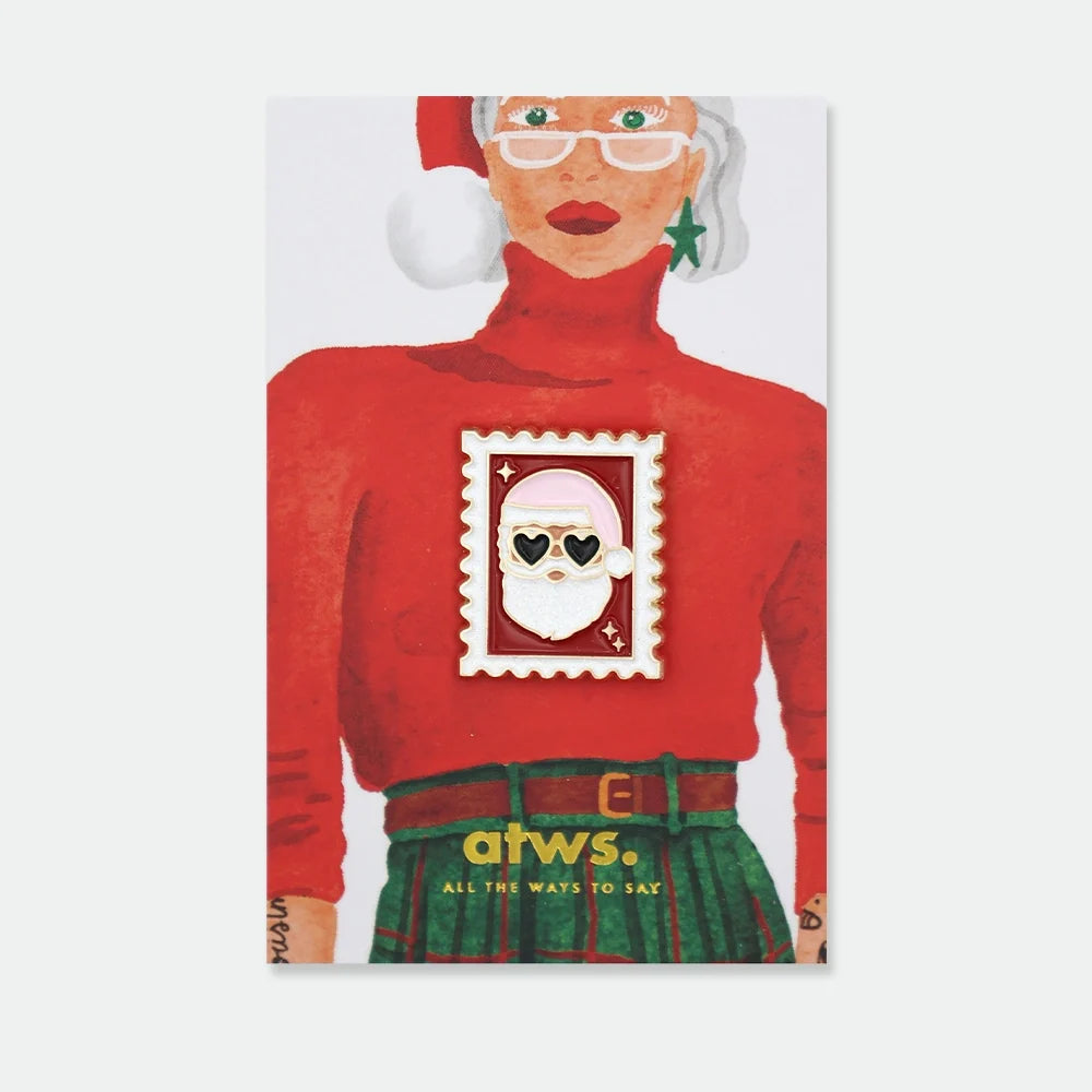 Pins Santa stamp