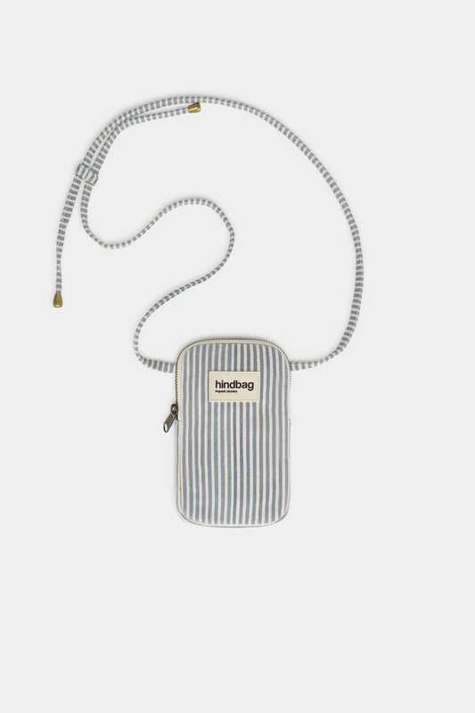 Pochette pour téléphone Bill - Rayures bleu