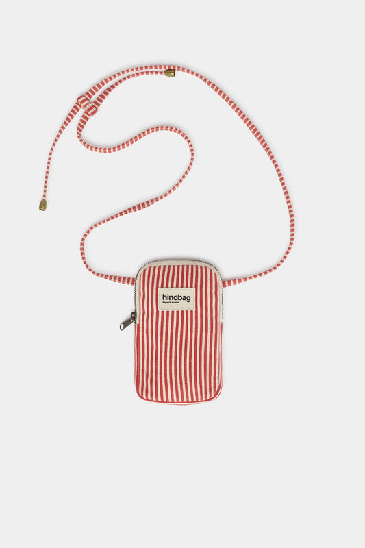 Pochette pour téléphone Bill - Rayures rouge