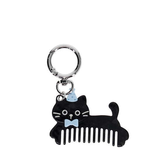 Porte-clés - Peigne chaton noir