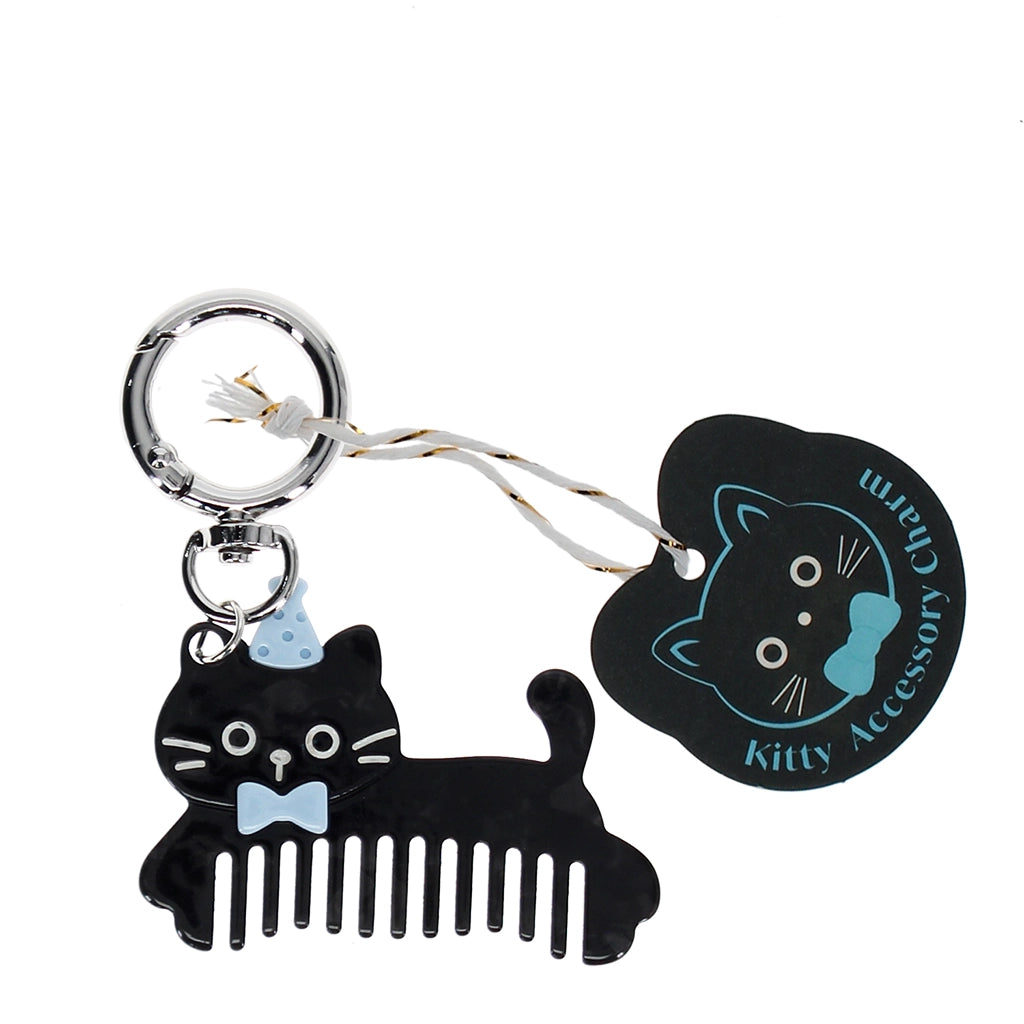 Porte-clés - Peigne chaton noir