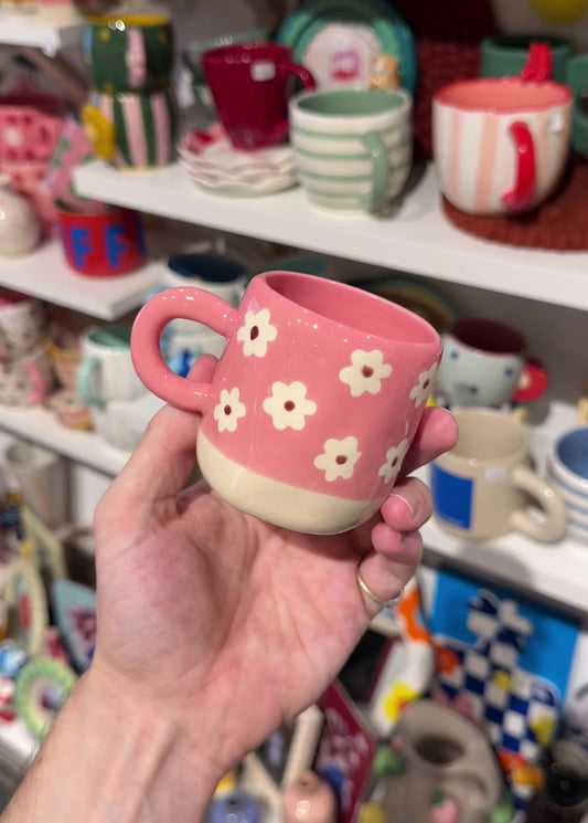 Tasse Millie - Fleurs fond rose