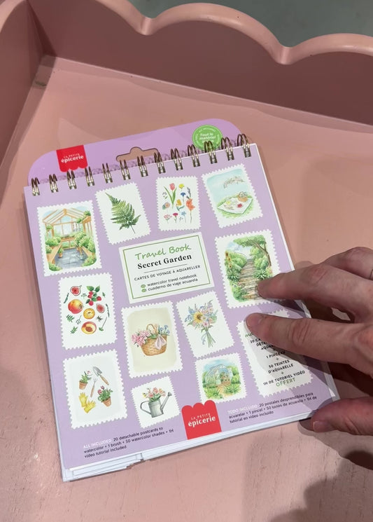 Carnet aquarelle travel book - Secret garden