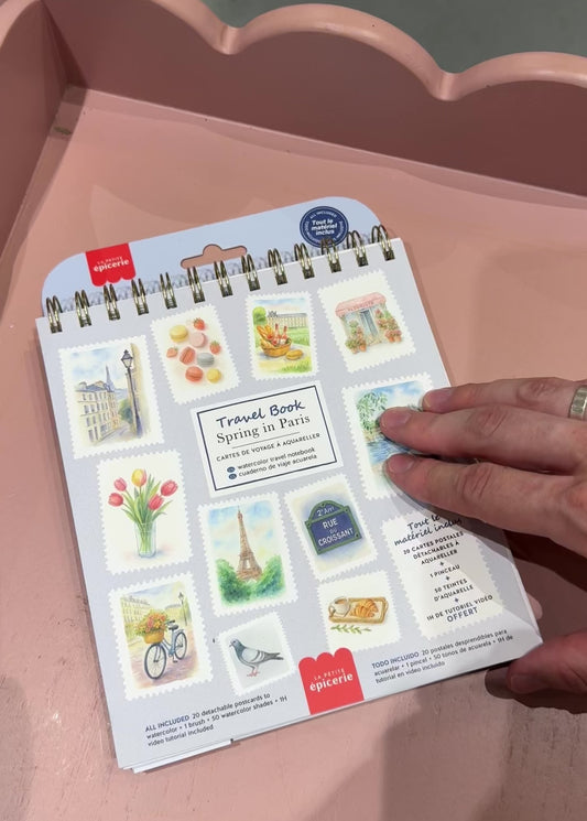 Carnet aquarelle travel book - Spring in Paris