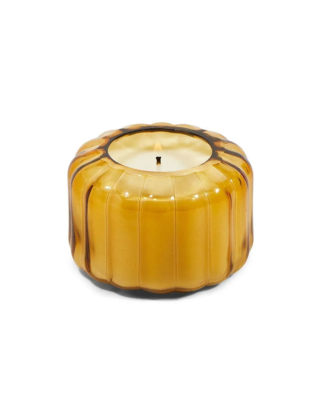 Bougie Verre ondulé 128g - Golden ember