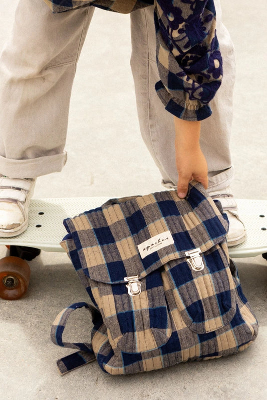 Sac à dos Suji - Khadi carreaux navy