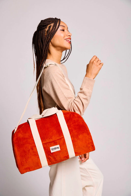 Sac bowling Charlie - Velours brique