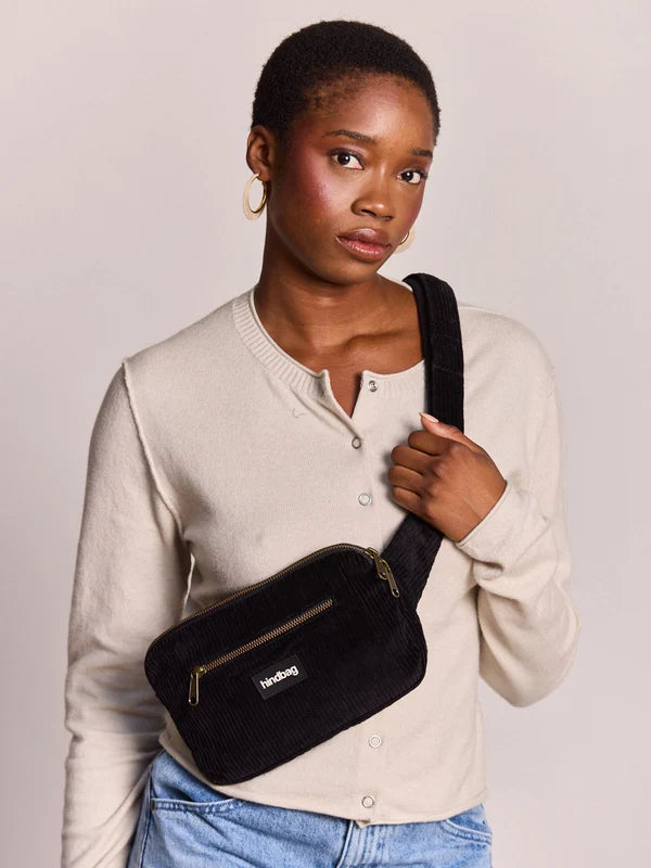 Sac banane Harry - Velours noir