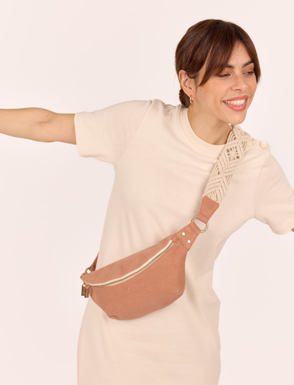 Sac banane Nicole - Peach