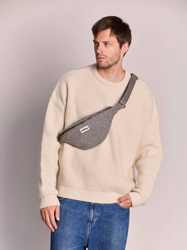 Sac banane Olivia - Effet lainé granite