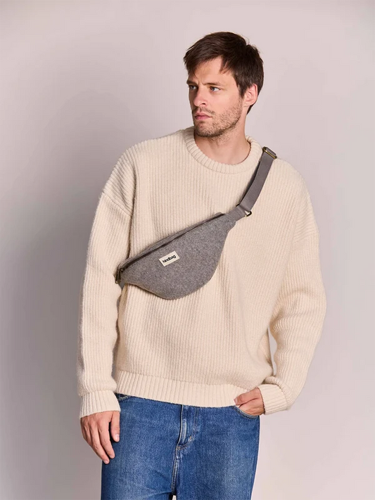 Sac banane Olivia - Effet lainé granite