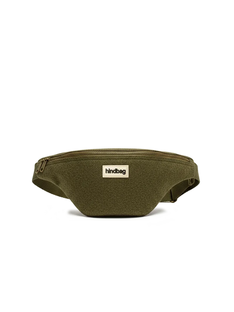 Sac banane Olivia - Effet lainé khaki