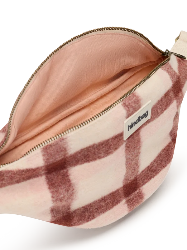Sac banane Olivia - Tartan rose