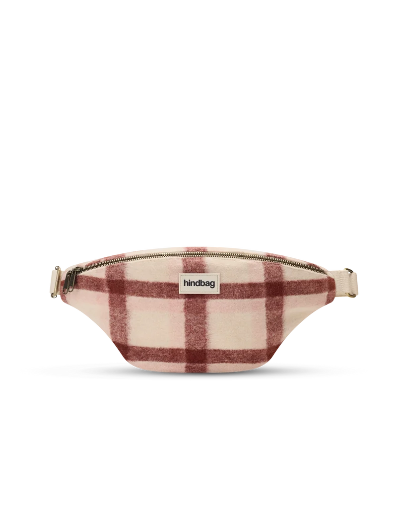Sac banane Olivia - Tartan rose