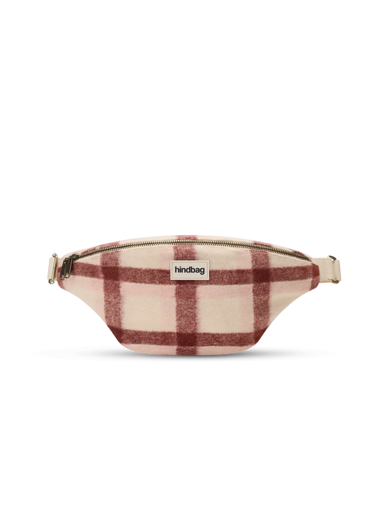 Sac banane Olivia - Tartan rose