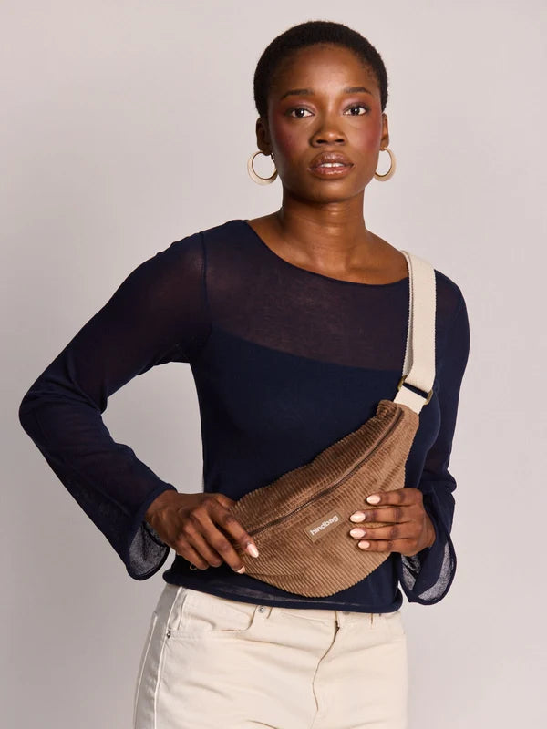 Sac banane Olivia - Velours macchiato