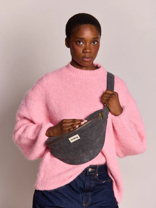 Sac banane Sasha - Denim gris foncé