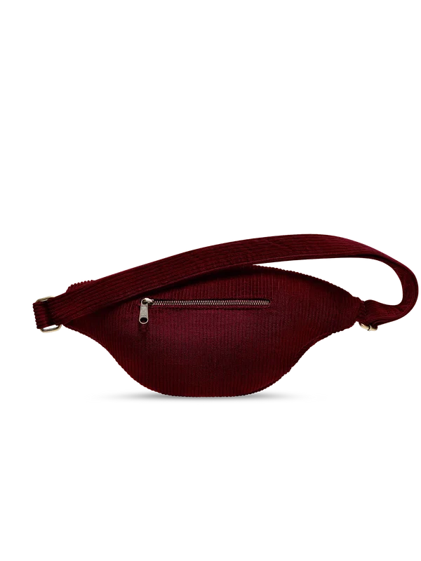 Sac banane Sasha - Velours bordeaux