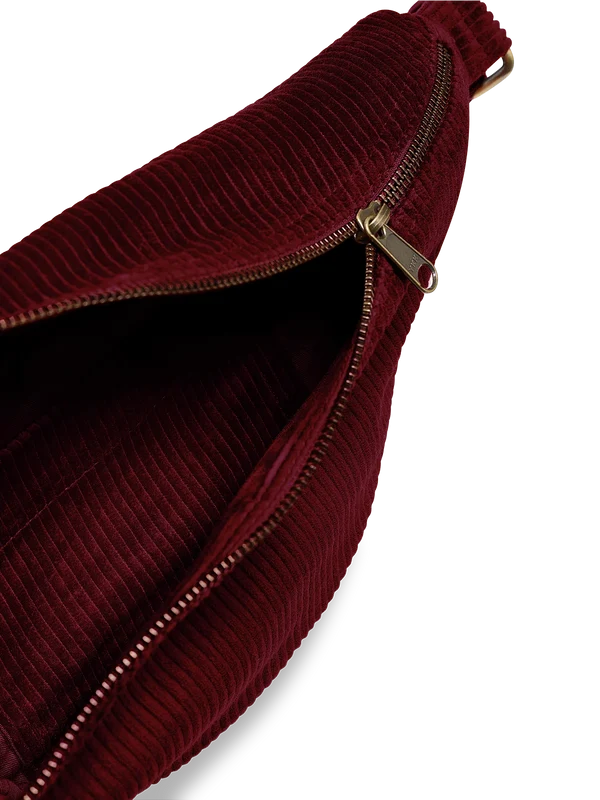 Sac banane Sasha - Velours bordeaux